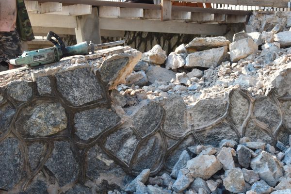 Retaining Wall Demolition in Flower Mound